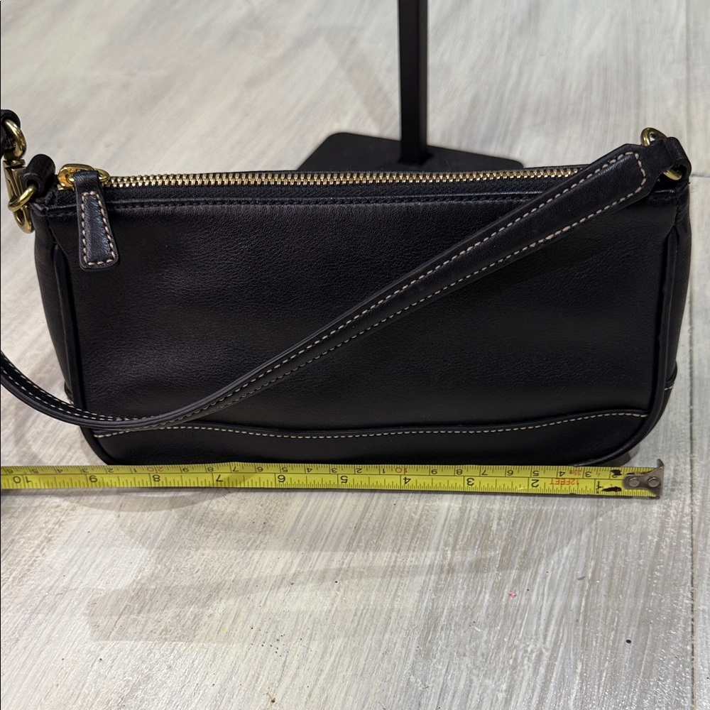 Coach Black Leatherwear Shoulder Bag with Gold Accents-NWOT - Picture 13 of 16